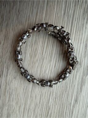 Alex and Ani Silver Beaded Wrap Bracelet